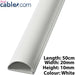 50cm 20mm x 10mm White Coaxial Cable Trunking Conduit Cover AV TV Ethernet Wall Loops