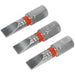 3 PACK 25mm Slotted 5mm Colour-Coded Power Tool Bits - S2 Steel Dill Bit Loops