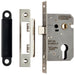 64mm Contract Euro Profile Sashlock Square Forend Nickel Plated Door Latch Loops