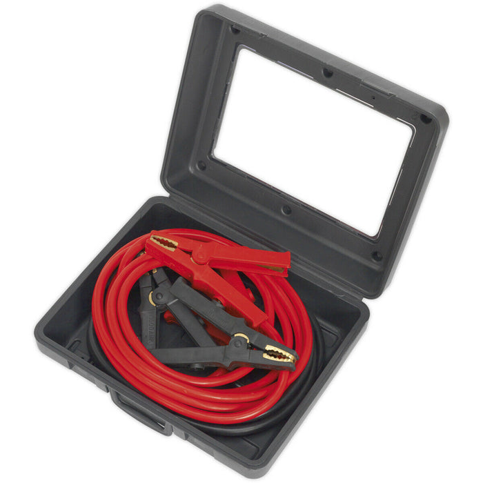 600A Heavy Duty Booster Cables - 40mm² x 5m - Copper Coated Aluminium - Sheathed Loops