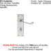 2x PAIR Victorian Scroll Handle on Bathroom Backplate 150 x 43mm Satin Chrome Loops