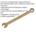 8mm Non-Sparking Combination Spanner - Open-End & 12-Point WallDrive Ring Loops