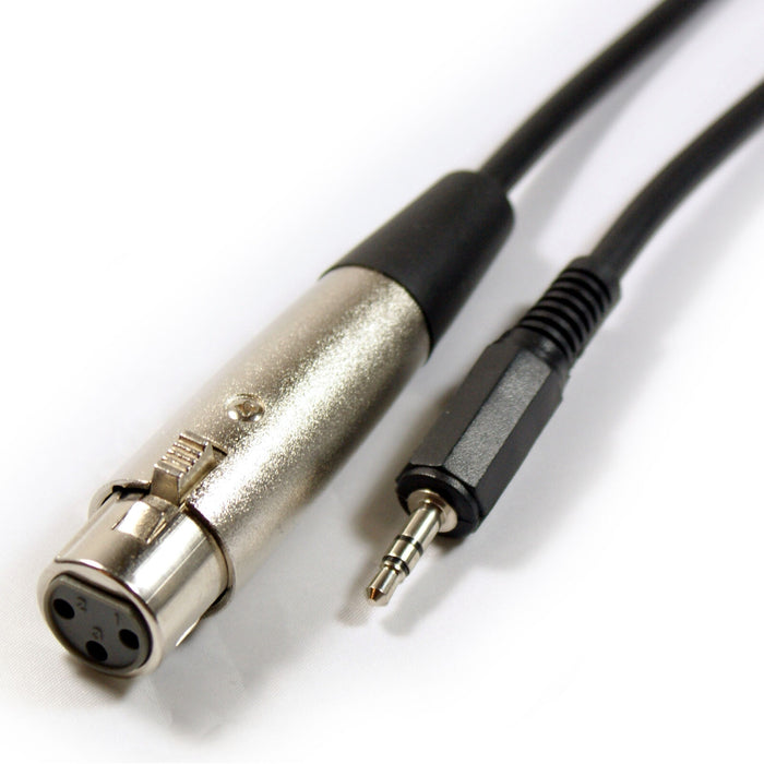 6m 3.5mm Jack Plug to 3 Pin XLR Female Cable Lead Laptop Microphone Audio Record Loops