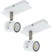 2 PACK Wall Light Colour White Satin Nickel Shades & Back Plate GU10 1x5W Incl Loops