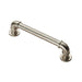 Pipe Design Cabinet Pull Handle 128mm Fixing Centres 12mm Dia Satin Nickel Loops