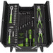 70pc Tool Set & Cantilever Portable Tool Box Storage Unit - Sockets Spanners Bit Loops