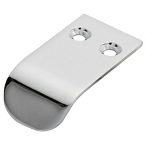 Semi Concealed Cabinet Finger Pull Handle 12mm Fixing Centres Polished Chrome Loops
