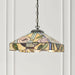 Tiffany Glass Hanging Ceiling Pendant Light Bronze & Square Rose Shade i00156 Loops