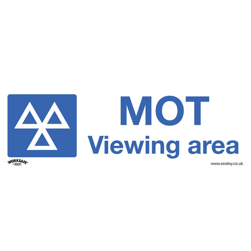 10x MOT VIEWING AREA Health & Safety Sign - Rigid Plastic 300 x 100mm Warning Loops