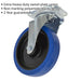 200mm Swivel Plate Castor Wheel - 46mm Tread - Non-Marking Polymer & Elastic Loops