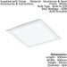 2 PACK Wall / Ceiling Light White Aluminium 300mm Square Panel 16W LED 4000K Loops