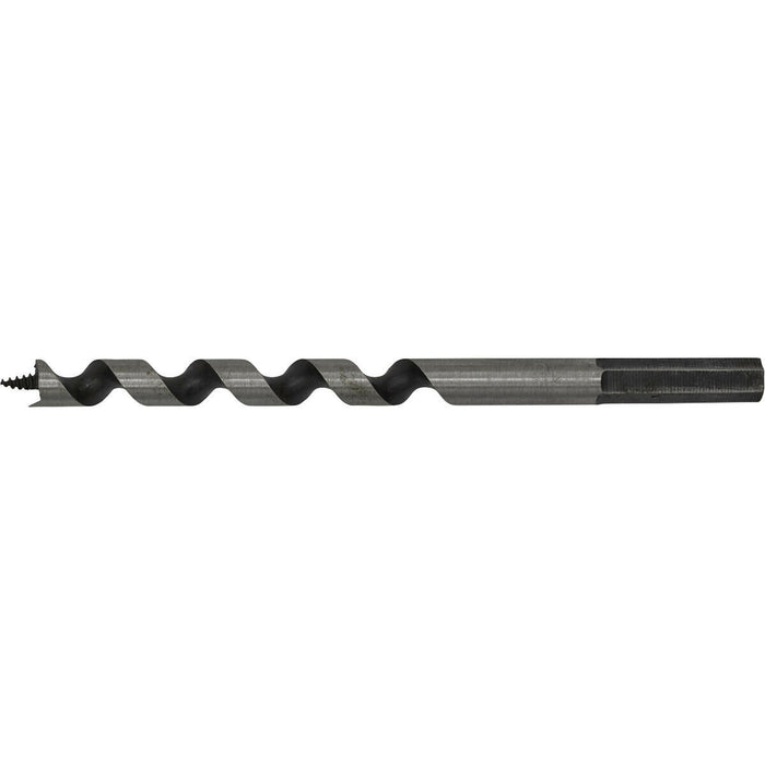 10 x 155mm Hardened Auger Wood Drill Bit - Hexagonal Shank - Woodwork Timber Loops