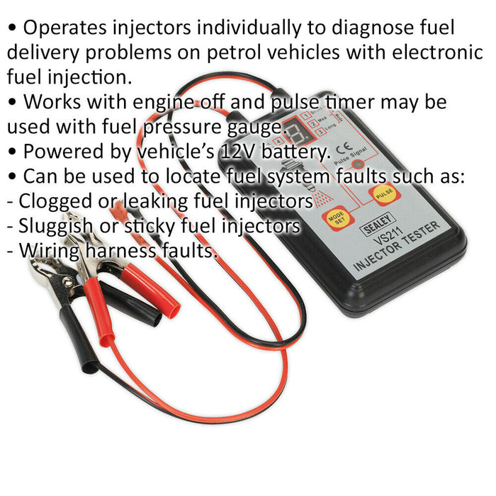 12V Fuel Injector Tester - Electronic Fuel Injection - Fuel System Diagnostic Loops