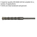 35 x 370mm SDS Max Drill Bit - Fully Hardened & Ground - Masonry Drilling Loops