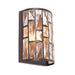 Wall Light Dark Bronze Paint & Clear Crystal 40W E14 candle Dimmable Loops