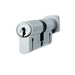 70mm Euro Cylinder & Turn Lock Keyed to Differ 15 Pin Satin Chrome Door Loops