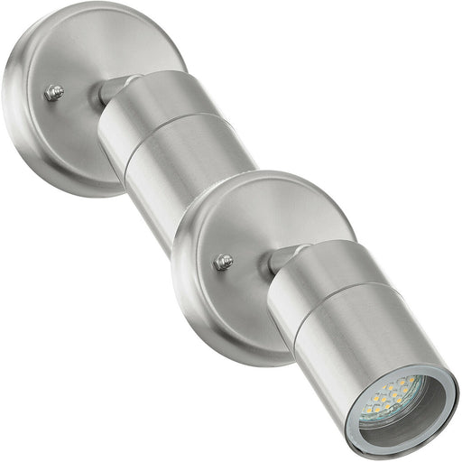 2 PACK IP44 Outdoor Wall Light Stainless Steel 5W GU10 Adjustable Porch Lamp Loops