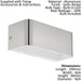 Wall Light Colour Satin Nickel Front Cover Box Structure Bulb LED 10W Included Loops