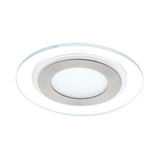 Wall / Ceiling Flush Downlight White & Satin Nickel 12W Built in LED Loops