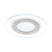 Wall / Ceiling Flush Downlight White & Satin Nickel 12W Built in LED Loops