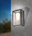 IP44 Outdoor Wall Light Black & Glass Box 1 x 60W E27 Bulb Porch Lamp Loops