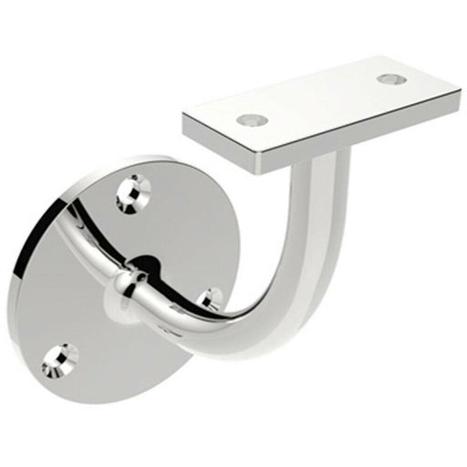 Handrail Bannister Bracket Wall Support 62mm Projection Polished Steel Loops