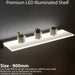 900mm Illuminated LED Floating Shelf Opal Bathroom Kitchen Bar Display Wall Unit Loops