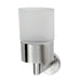 Single Bathroom Tumbler Holder on Rose Frosted Glass Tumbler Stainless Steel Loops