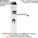 4x PAIR Scroll Lever Door Handle on Bathroom Backplate 242 x 40mm Chrome Loops
