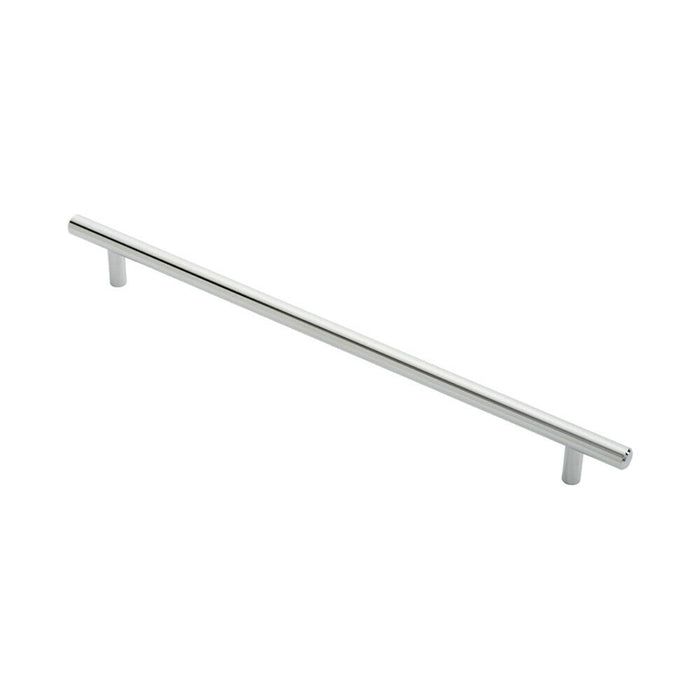 Round T Bar Cabinet Pull Handle 348 x 12mm 288mm Fixing Centres Chrome Loops