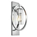 Wall Light Door Knocker Hoop with Clear Glass Shade Polished Chrome LED E27 60W Loops