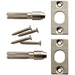 Security Hinge Bolt Set 56 x 13mm Bolt Fixing Plates Satin Stainless Steel Loops