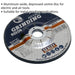 Aluminium Oxide DPC Metal Grinding Disc - 100 x 6mm - 16mm Bore Depressed Centre Loops