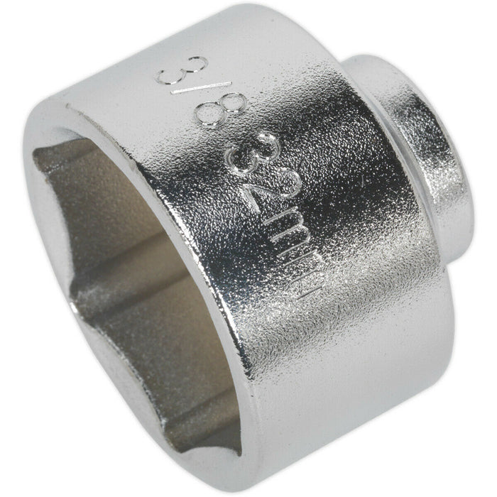 32mm Low Profile Oil Filter Socket - 3/8" Sq Drive - High Grade Steel Socket Loops