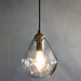 Ceiling Pendant Light Antique Gold Paint & Clear Glass 10W LED E27 Loops