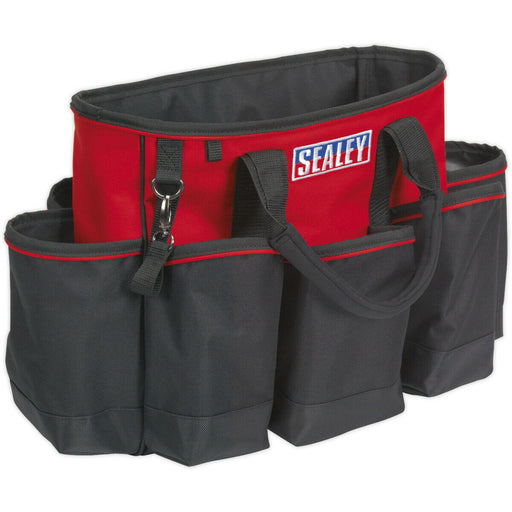 560 x 360 x 460mm STRONG Tool Bag - RED - Multiple Pocket Padded Base Storage Loops