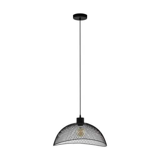 Hanging Ceiling Pendant Light Black Steel Mesh Shade 1 x 60W E27 Feature Lamp Loops