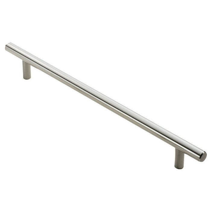Round T Bar Cabinet Pull Handle 1084 x 12mm 1024mm Fixing Centres Satin Nickel Loops