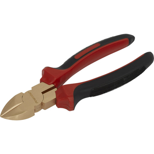 200mm Non-Sparking Diagonal Cutting Pliers - Hardened Cutting Jaws - Die Forged Loops