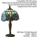 Tiffany Glass Table Lamp Light Dark Bronze Base & Blue Dragonfly Shade i00191 Loops