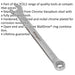 Hardened Steel Combination Spanner - 8mm - Polished Chrome Vanadium Wrench Loops