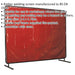 Workshop Welding Curtain & Frame - 2.4m x 1.75m - Easy Assembly - BS EN 1598 Loops