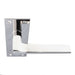 2x PAIR Flat Straight Lever on Slim Bathroom Backplate 150 x 50mm Nickel Loops