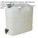 20L Polyethylene Fluid Container - Screw Cap & Tap - Food Grade Plastic Loops