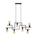 Hanging Ceiling Pendant Light Black Industrial 7x E27 Multi Lamp Table Feature Loops