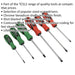 6 PACK Premium Soft Grip Handle Screwdriver Set - Slotted & POZI Magnetic Tip Loops