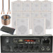 5 Zone Bluetooth Speaker Kit 10x 70W White Wall Mount Home Bar Stereo Amplifier