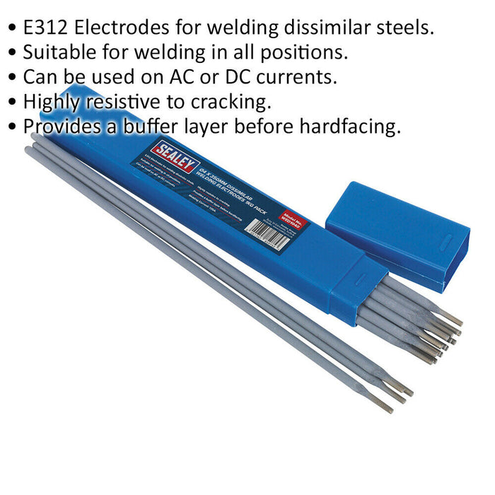 1kg PACK - Dissimilar Steel Welding Electrodes - 4 x 350mm - 135A Current Loops