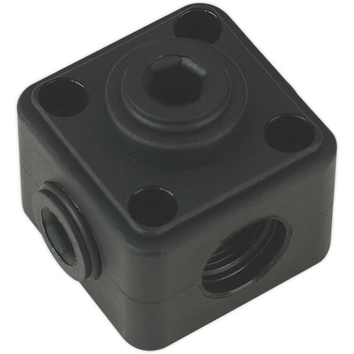 5 Way 1/2" BSP Joint Adapter - Wall / Ceiling Mounted - Air Pipe Junction Block Loops