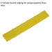 6 PACK Heavy Duty Floor Tile Edge - PP Plastic - 400 x 60mm - Female - Yellow Loops